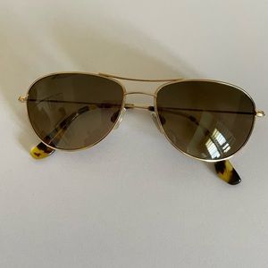 Maui Jim Aviator Baby Beach sunglasses; bronze lenses; gold frame